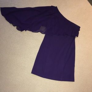 Purple One Shoulder Cocktail Dress